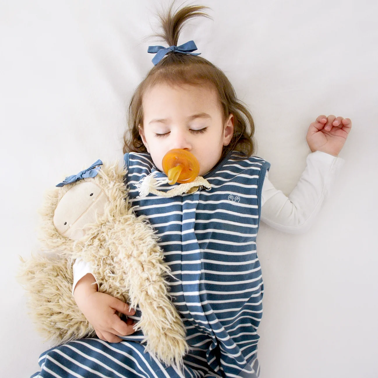 4 Season® Baby Sleep Bag with Feet, Merino Wool & Organic Cotton, Navy Blue - Image 5