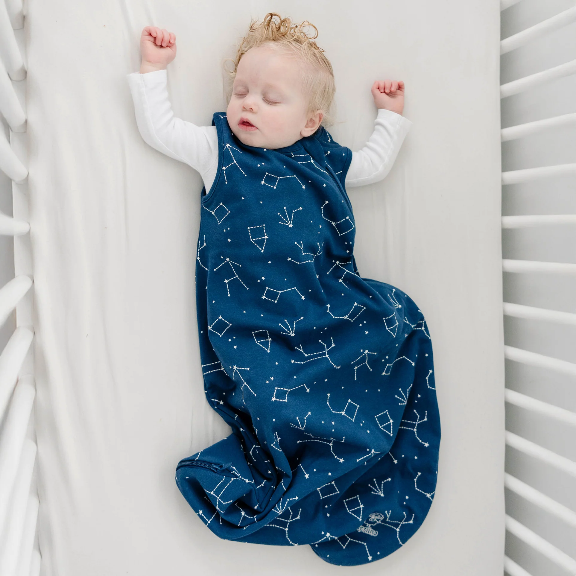 4 Season® Classic Baby Sleeping Bag, Merino Wool & Organic Cotton, Night Sky™ - Image 3