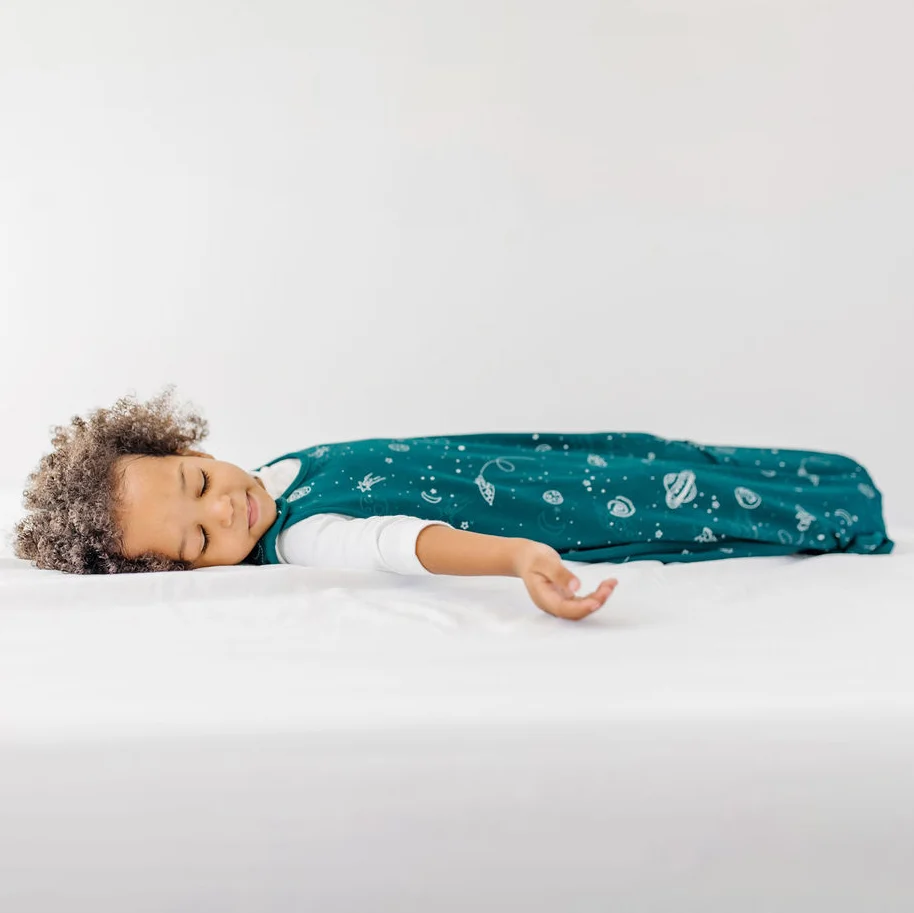4 Season® Big Kid Sleep Bag, Merino Wool & Organic Cotton, 4 - 6 Years, Space - GLOW IN THE DARK - Image 4