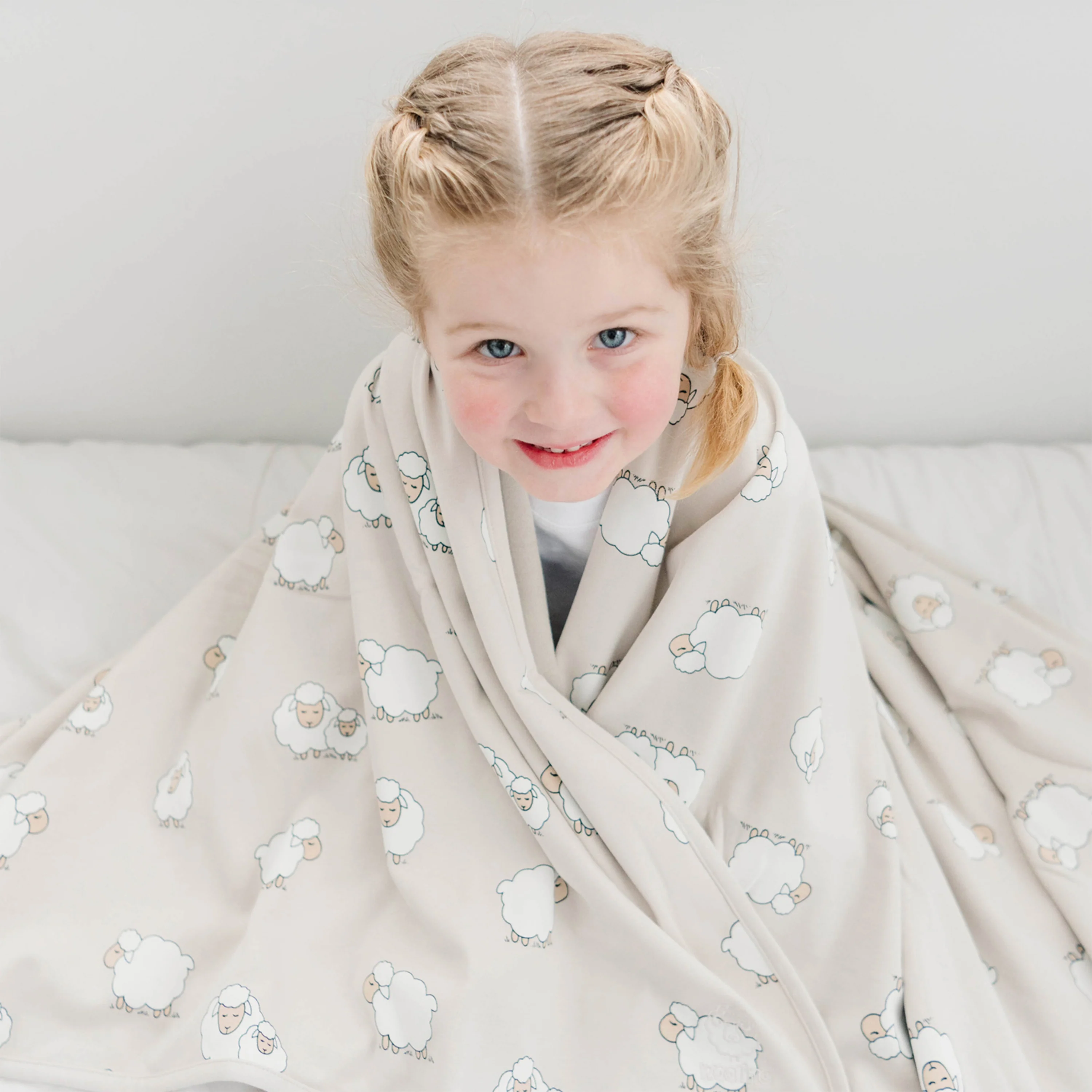 4 Season® Stroller Merino Wool & Organic Cotton Baby Blanket, 40" x 31.5", Sheep - Image 5