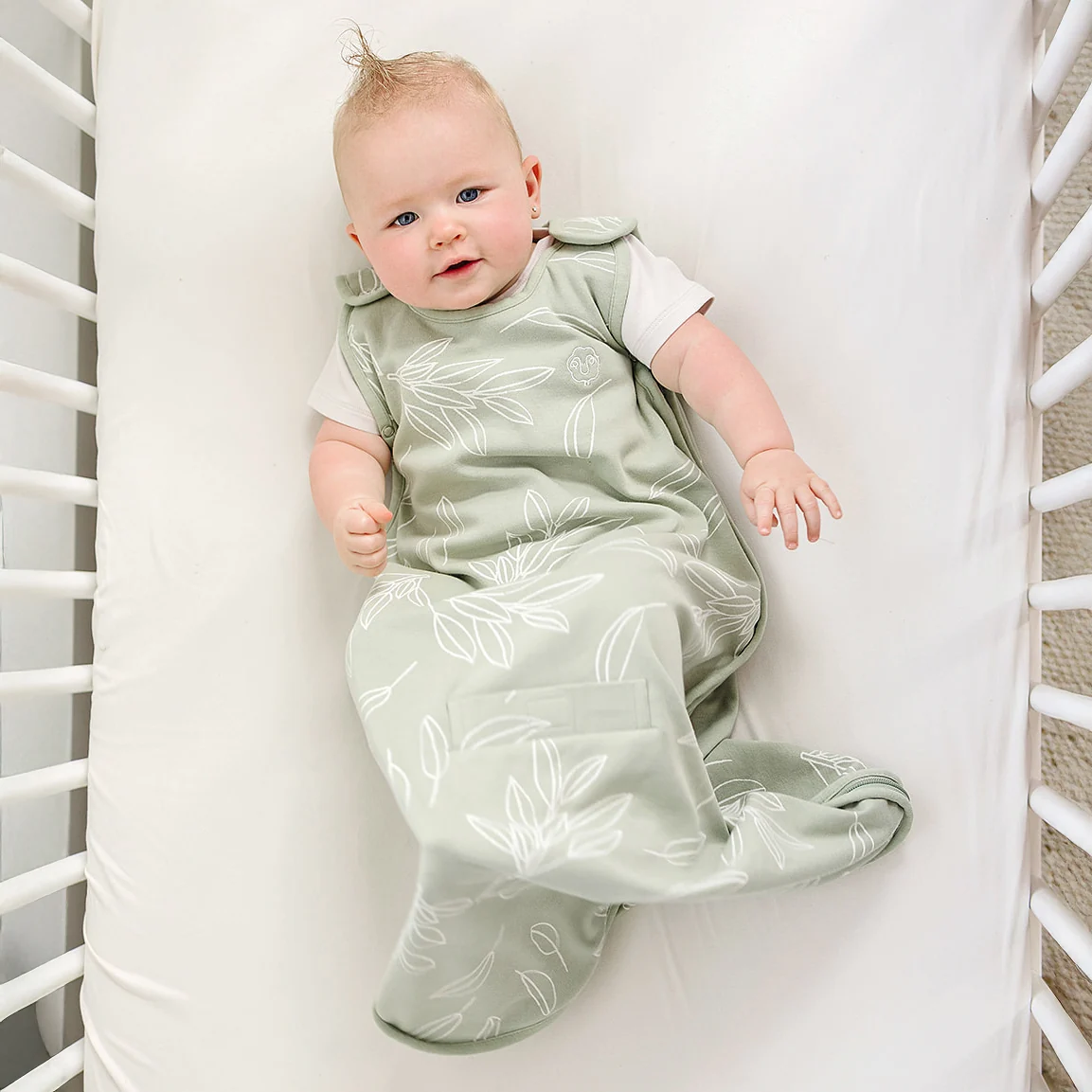 4 Season® Ultimate Baby Sleep Bag, Merino Wool & Organic Cotton, Sage - Image 4