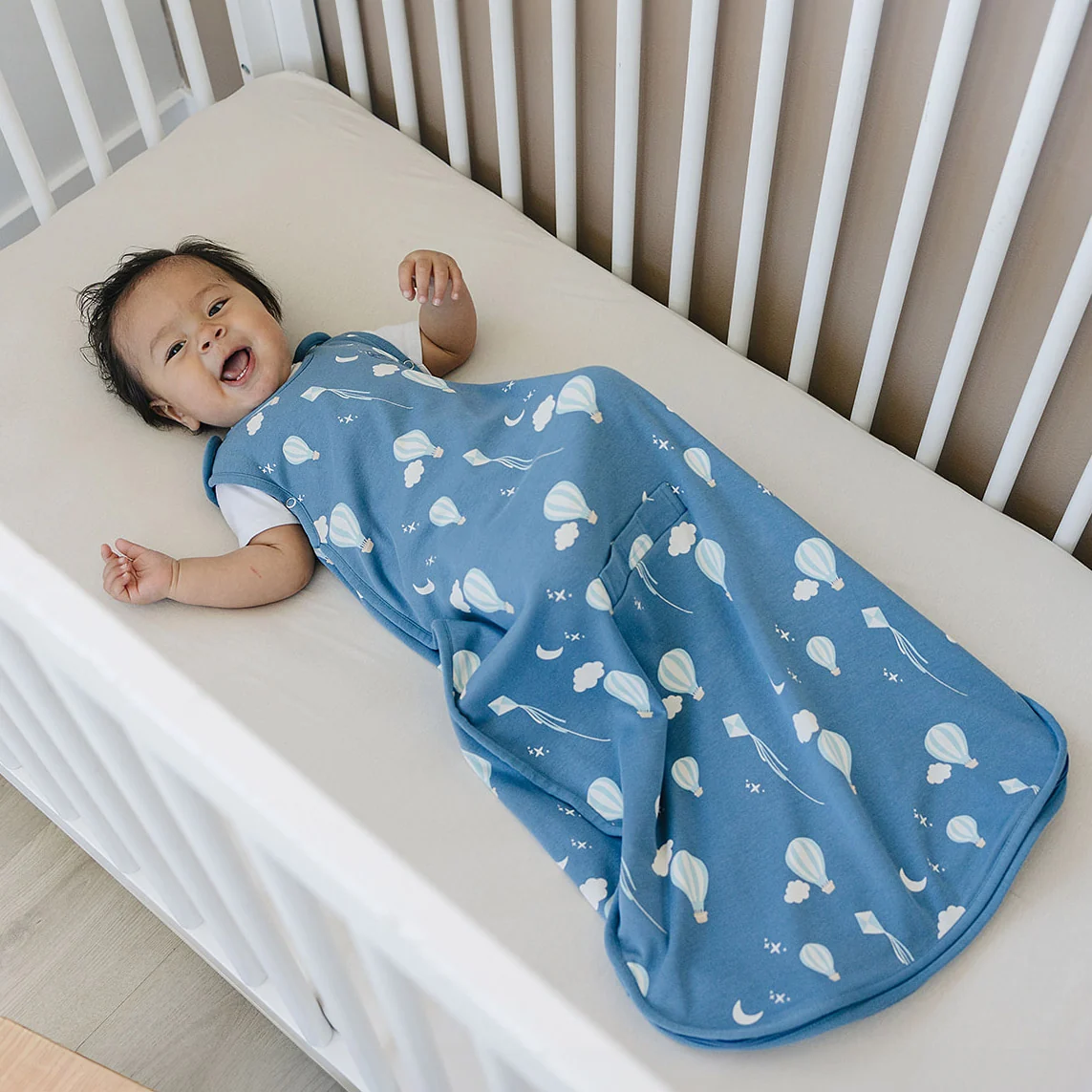 4 Season® Ultimate Baby Sleep Bag, Merino Wool & Organic Cotton, Hot Air Balloon - Image 2