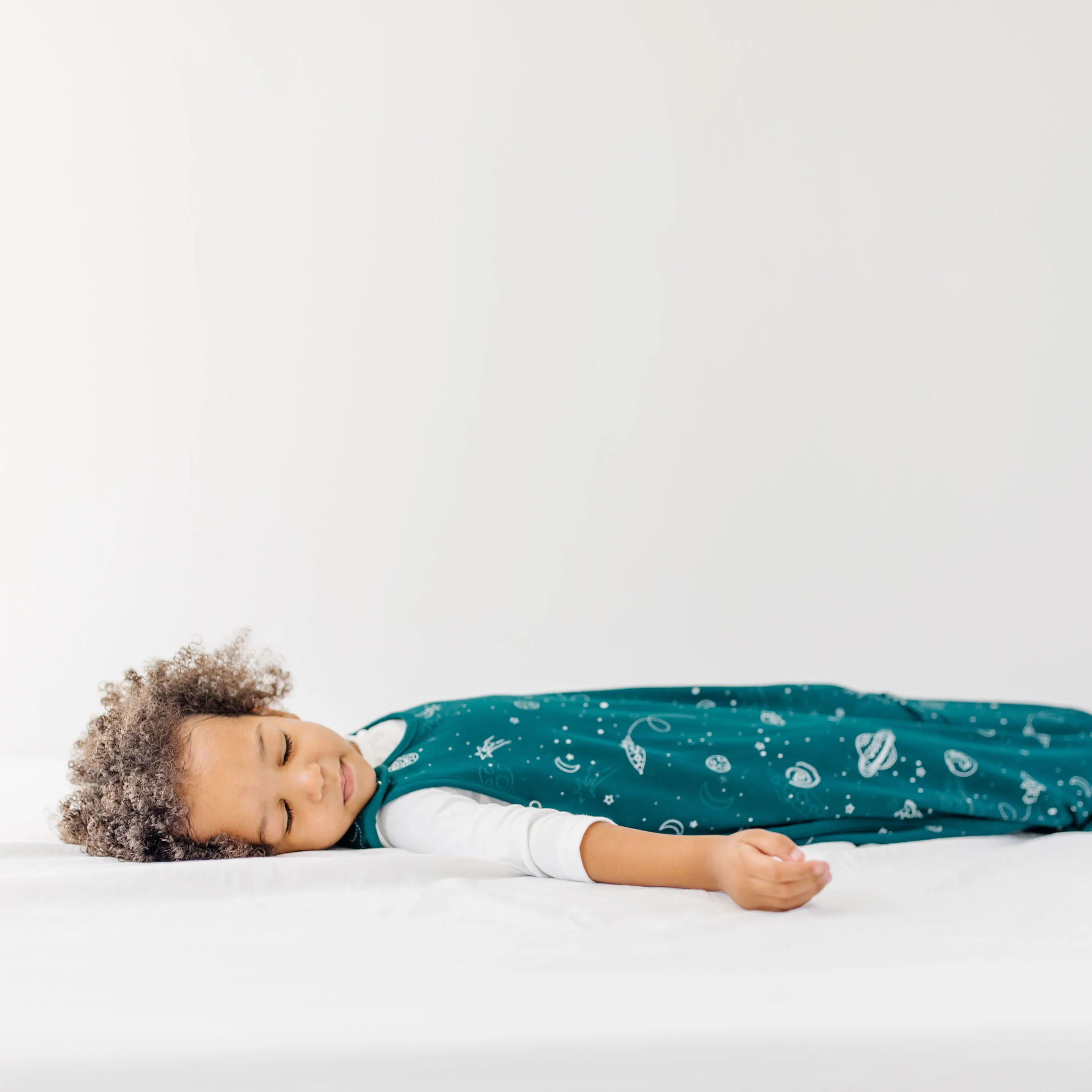 4 Season® Ultimate Baby Sleep Bag, Merino Wool & Organic Cotton, Space - GLOW IN THE DARK - Image 5
