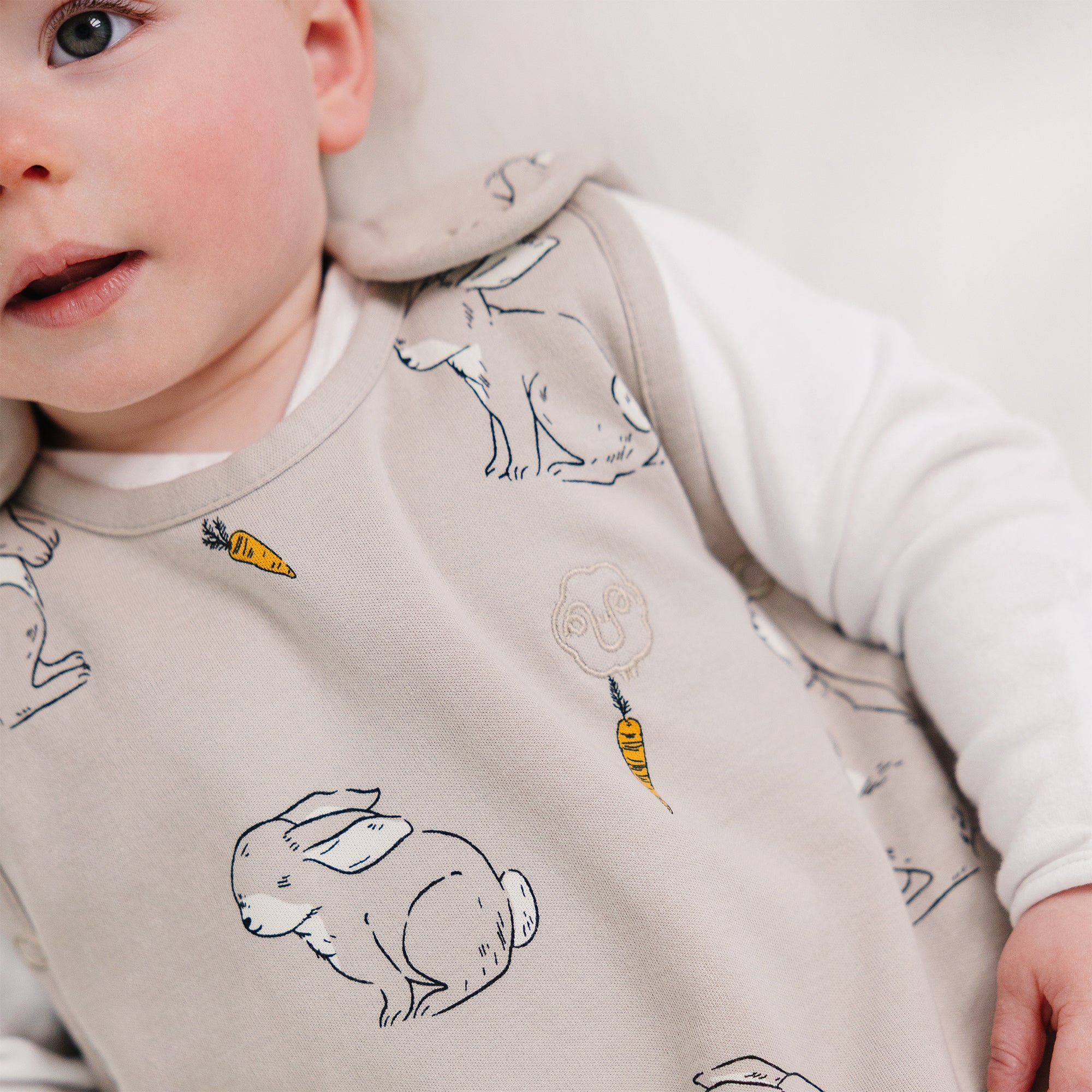 4 Season® Ultimate Baby Sleep Bag, Merino Wool & Organic Cotton, Bunny - Image 5