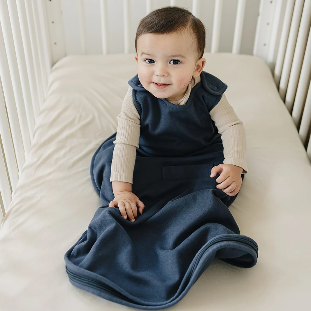 4 Season® Ultimate Baby Sleep Bag, Merino Wool & Organic Cotton, Indigo - Image 4