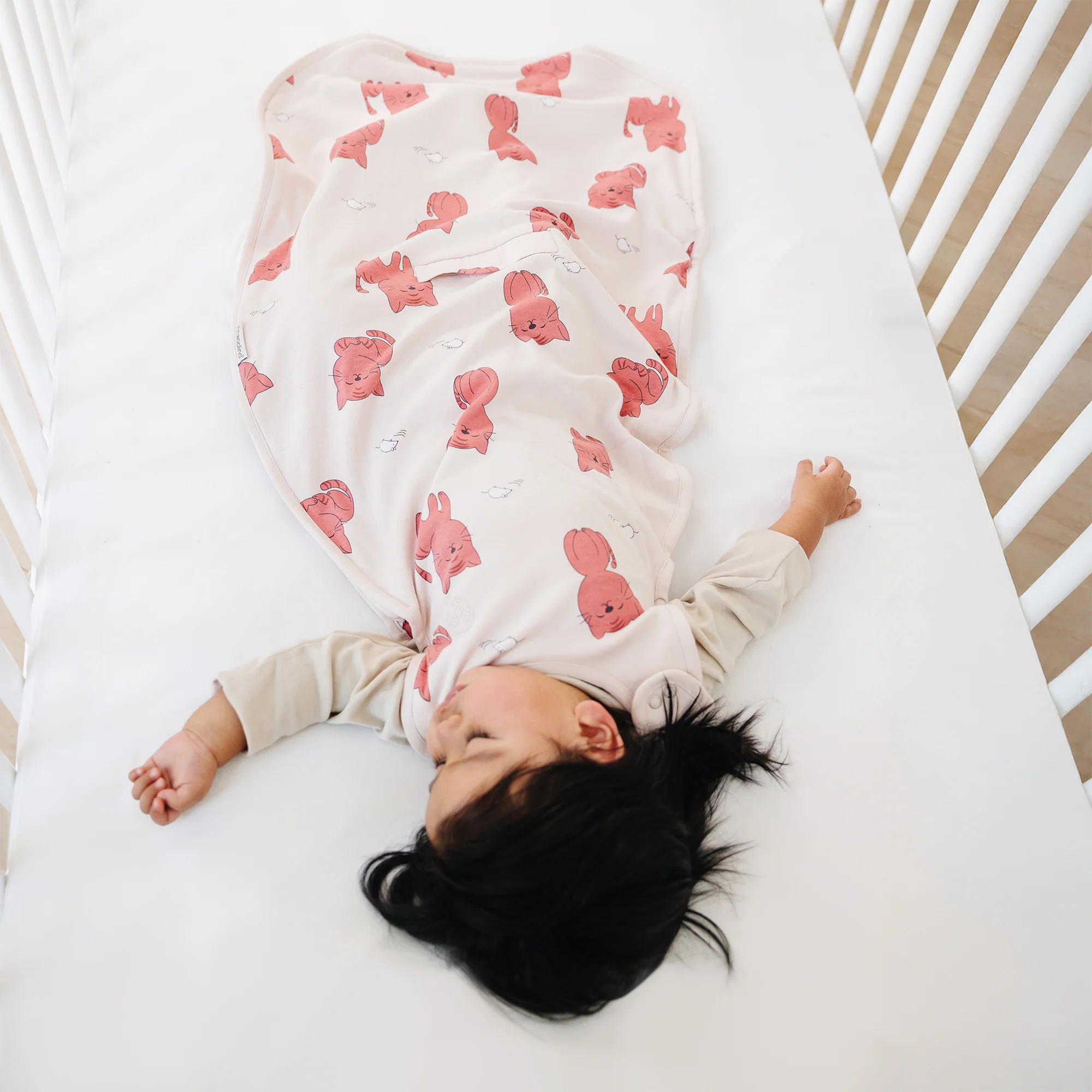 4 Season® Ultimate Baby Sleep Bag, Merino Wool & Organic Cotton, Kitten - Image 4