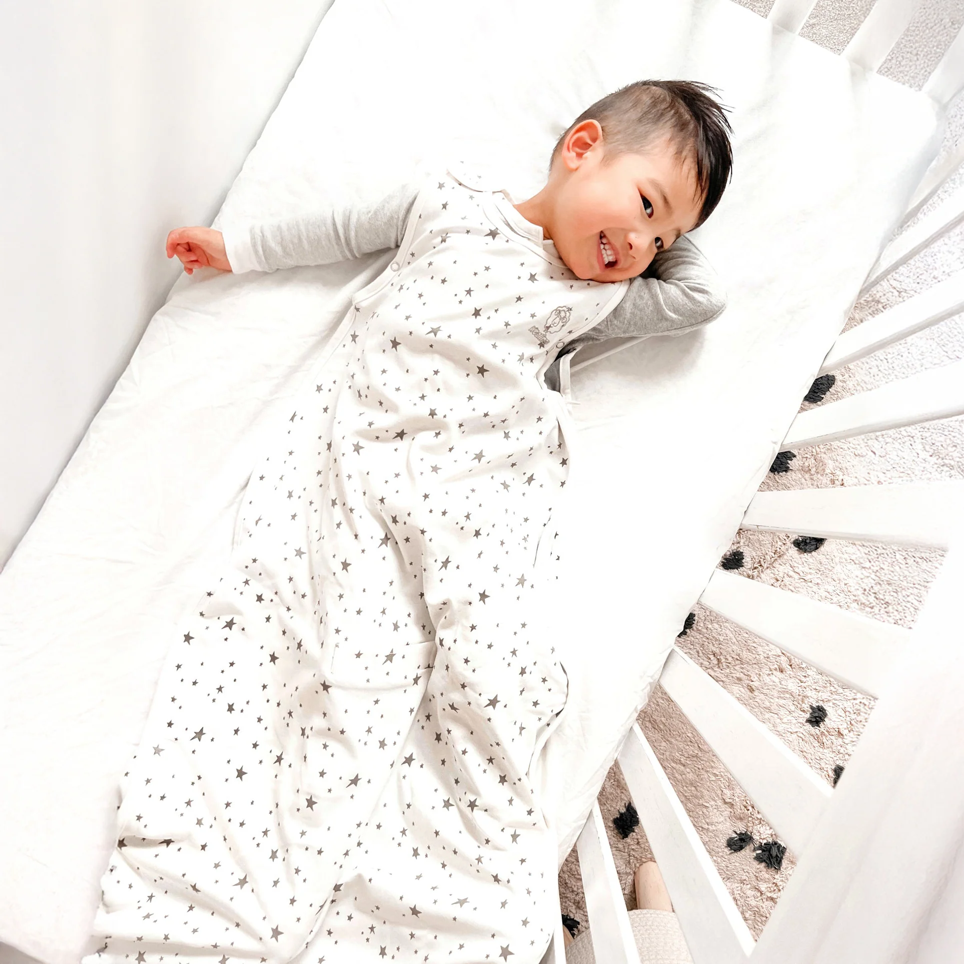 4 Season® Ultimate Baby Sleep Bag, Merino Wool & Organic Cotton, Star White - Image 6