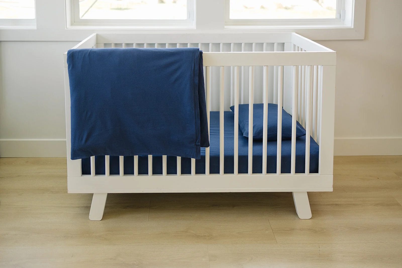 Imperfect Ecolino® Duvet Cover, 100% Organic Cotton, Crib or Toddler, Navy Blue - Image 4