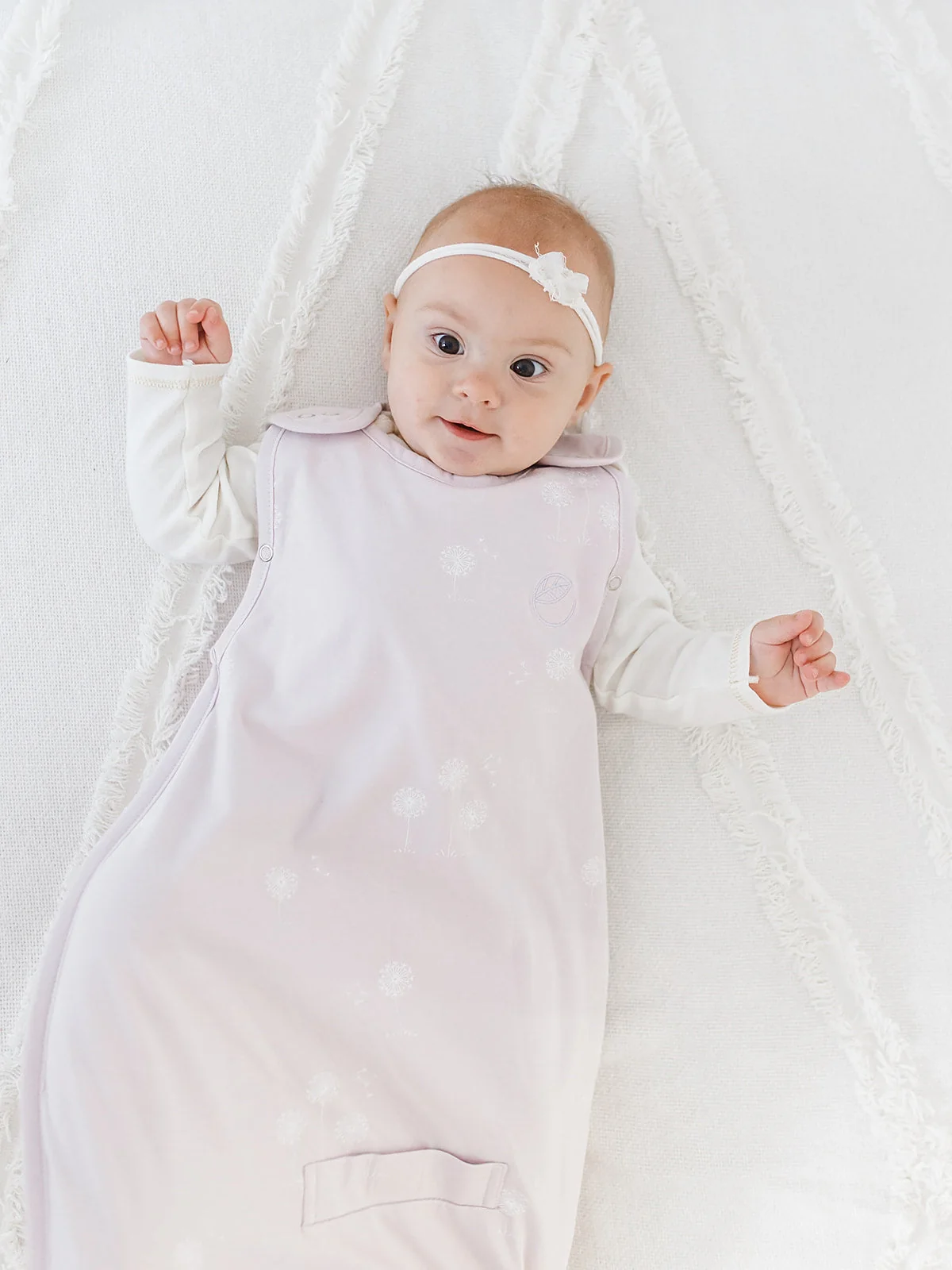 Ecolino® Adjustable Baby Sleep Bag, Organic Cotton, Universal Size: 2 Months - 2 Years, Dandelion - Image 3