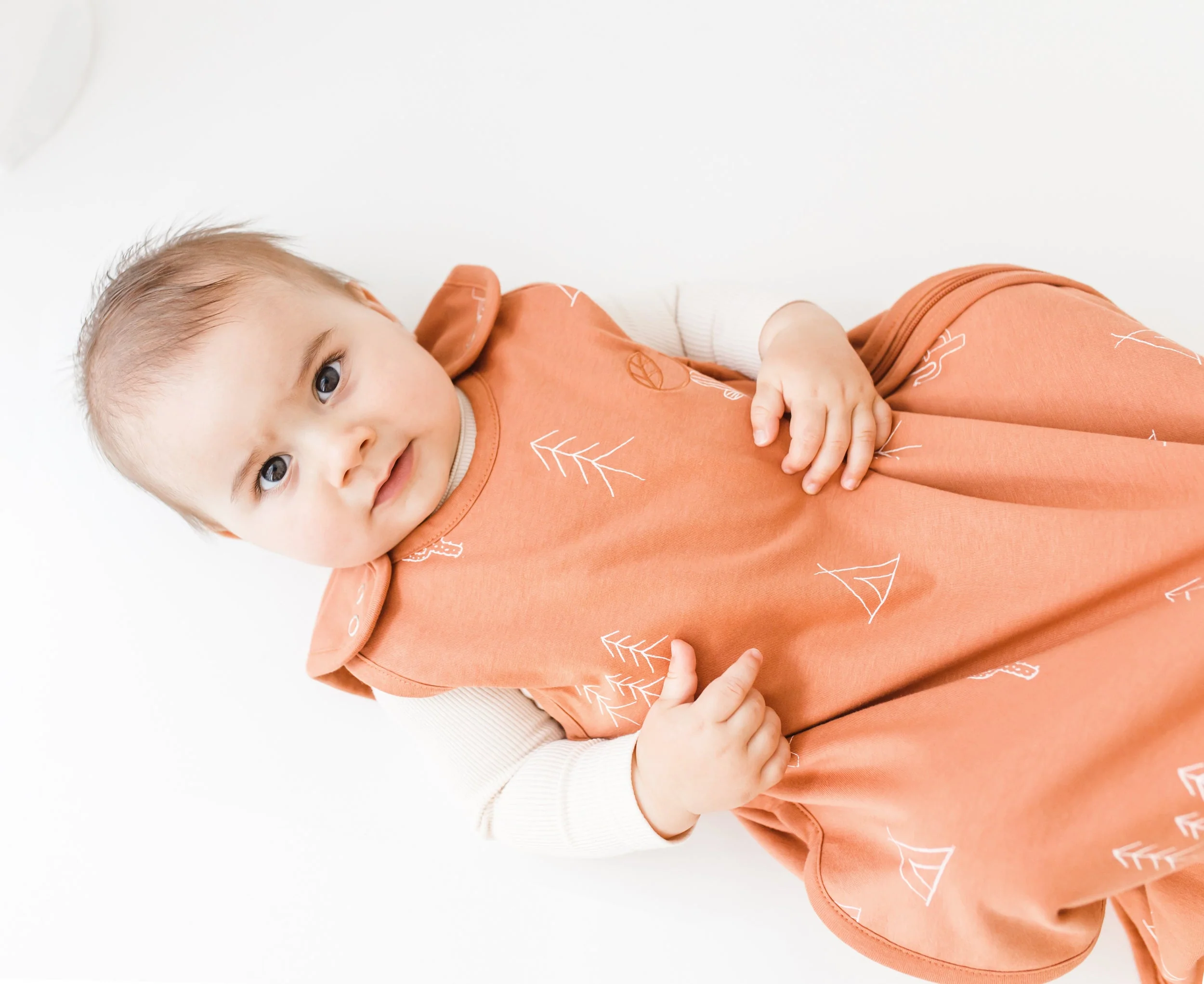 Ecolino® Adjustable Baby Sleep Bag, Organic Cotton, Universal Size: 2 Months - 2 Years, Desert - Image 4
