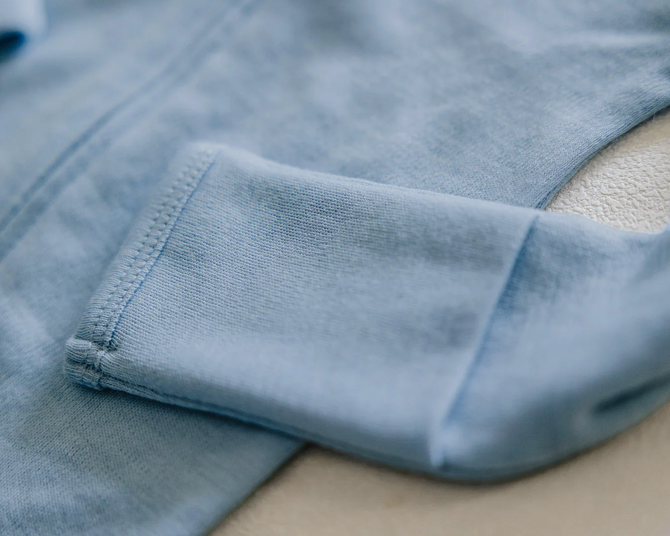Footie Pajamas, Merino Wool, Blue - Image 5