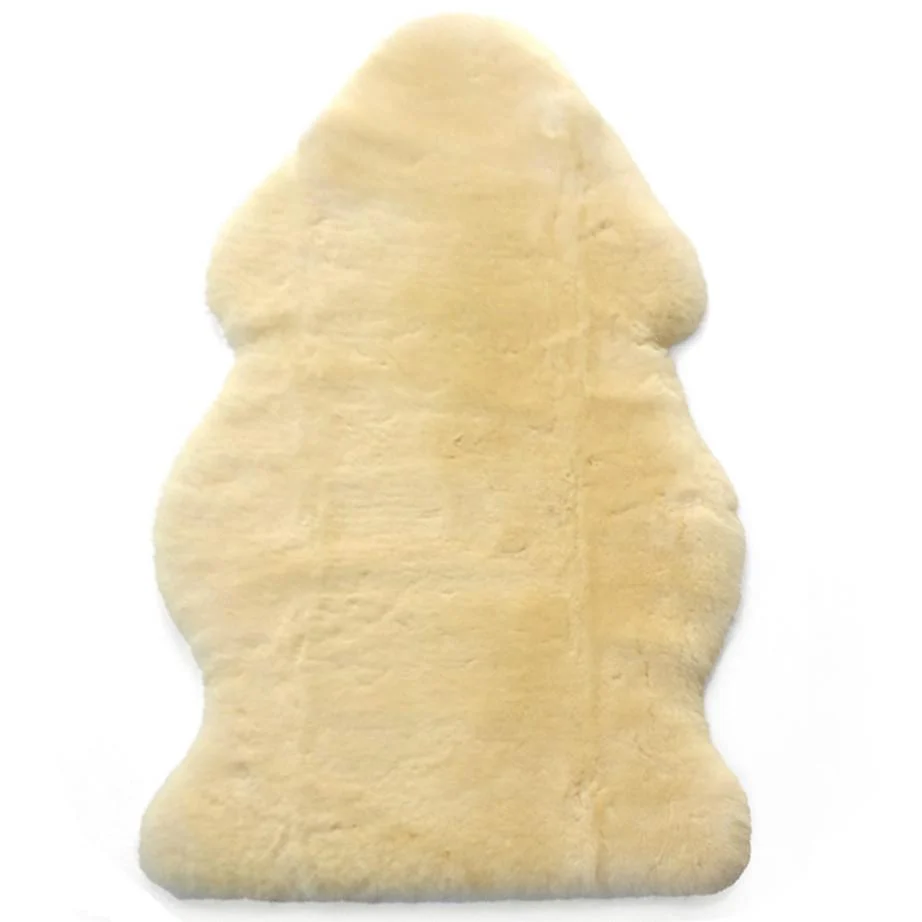Imperfect Baby Lambskin Rug, Medical Sheepskin XL, 100% Natural Australian Lambskin, Extra Large, 41 in, Flax