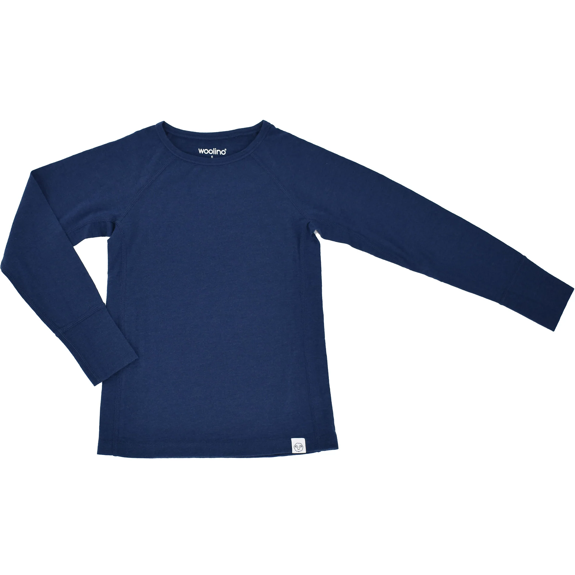 Kids Merino Wool Base Layer, Long Sleeve Top, Deep Blue - Image 6