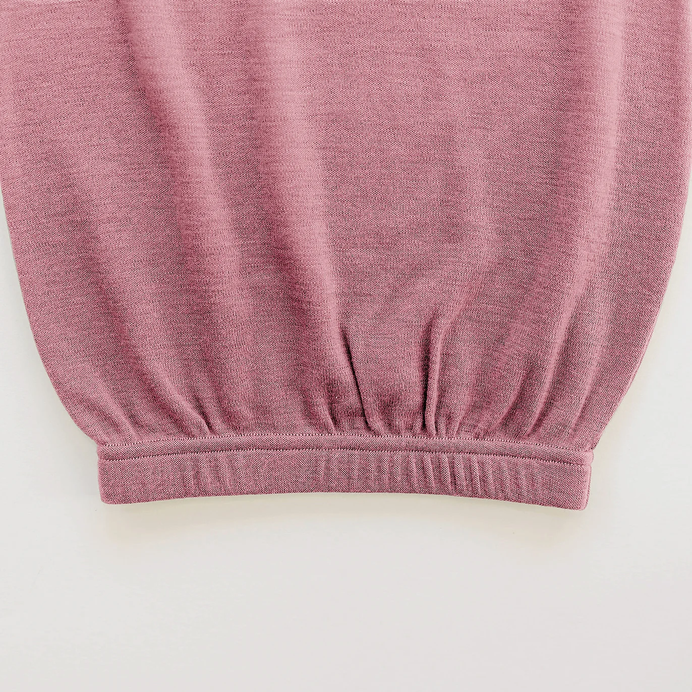 Baby Gown, Merino Wool, 0-6 Months, Blush - Image 4