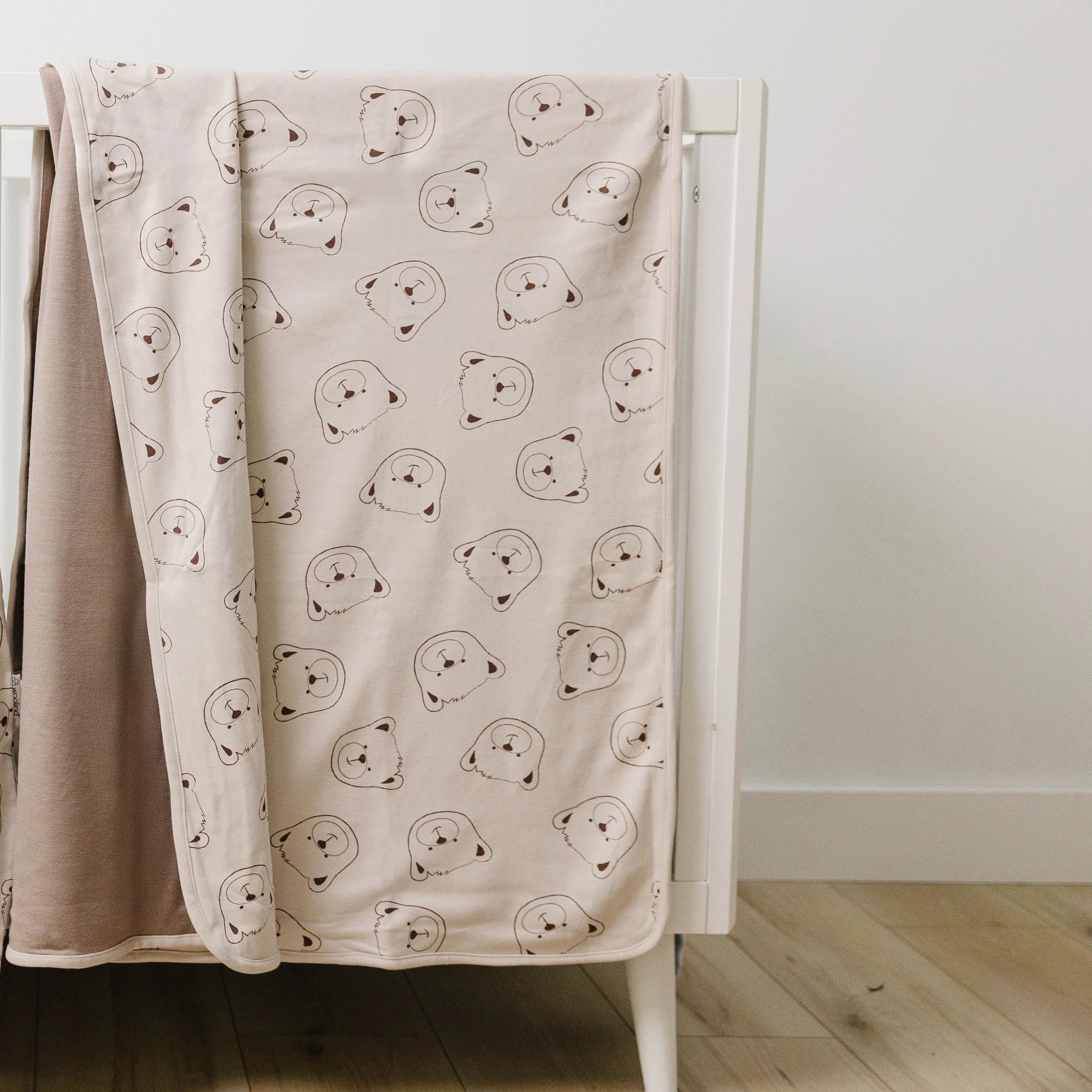 Toddler Blanket, 4 Season® Merino Wool & Organic Cotton Blanket, 52.5" x 40", Teddy Bear - Image 3