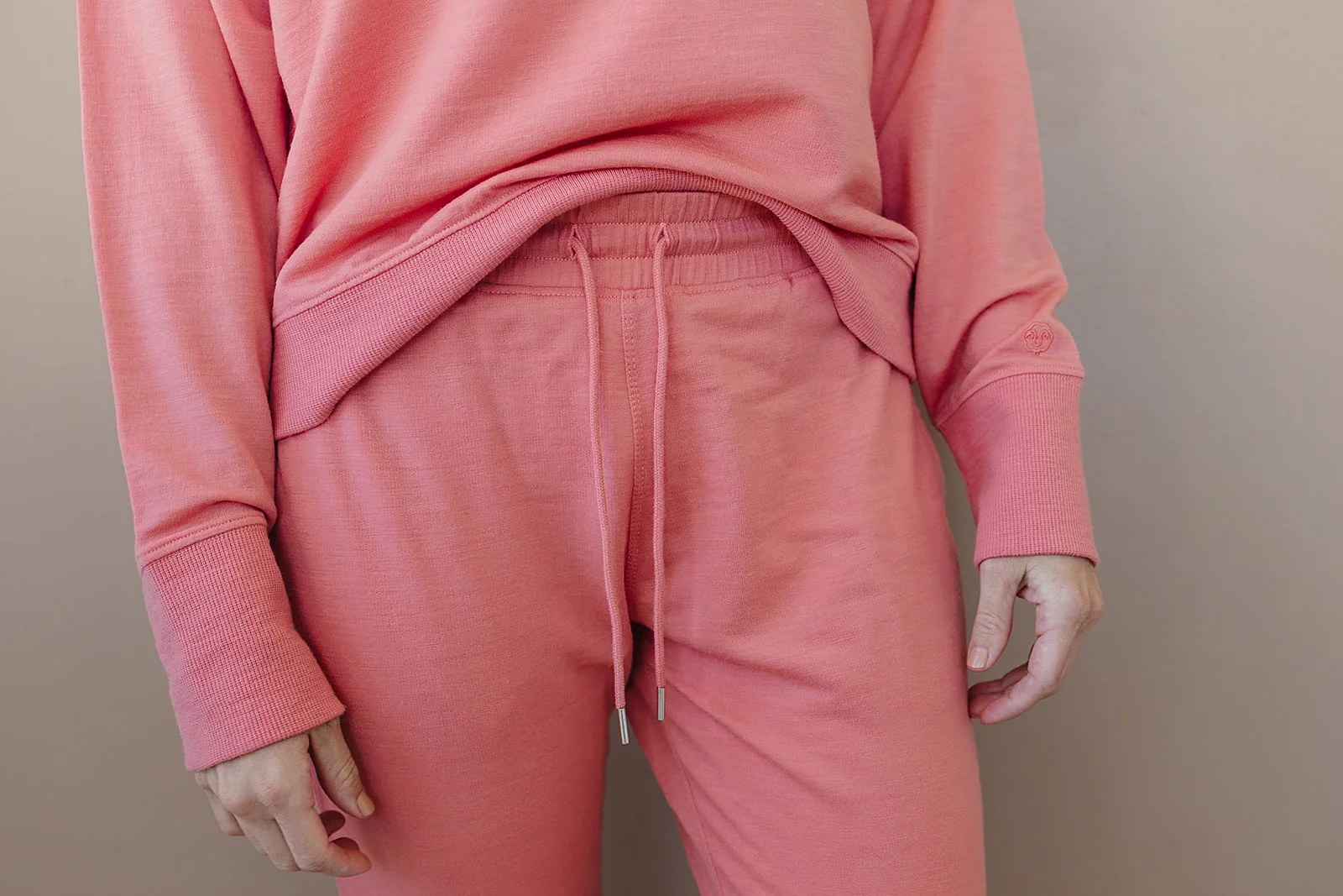 Women's Merino Wool Jogger, Dusty Rose - Image 5