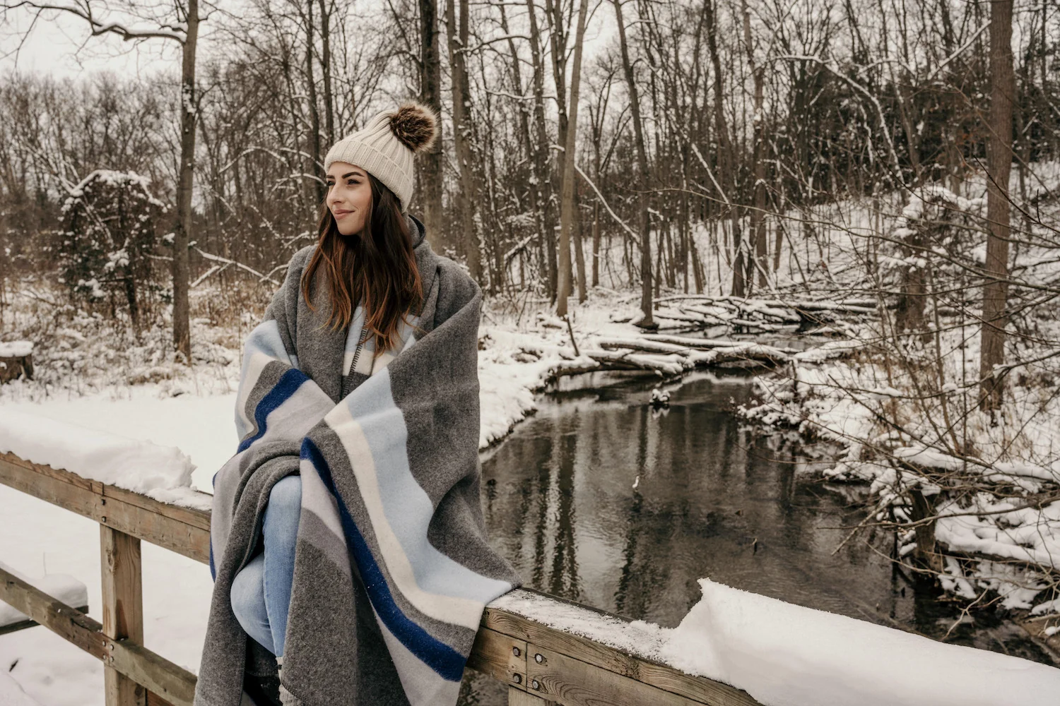 Wool Blanket, Mountain Clouds - Image 6